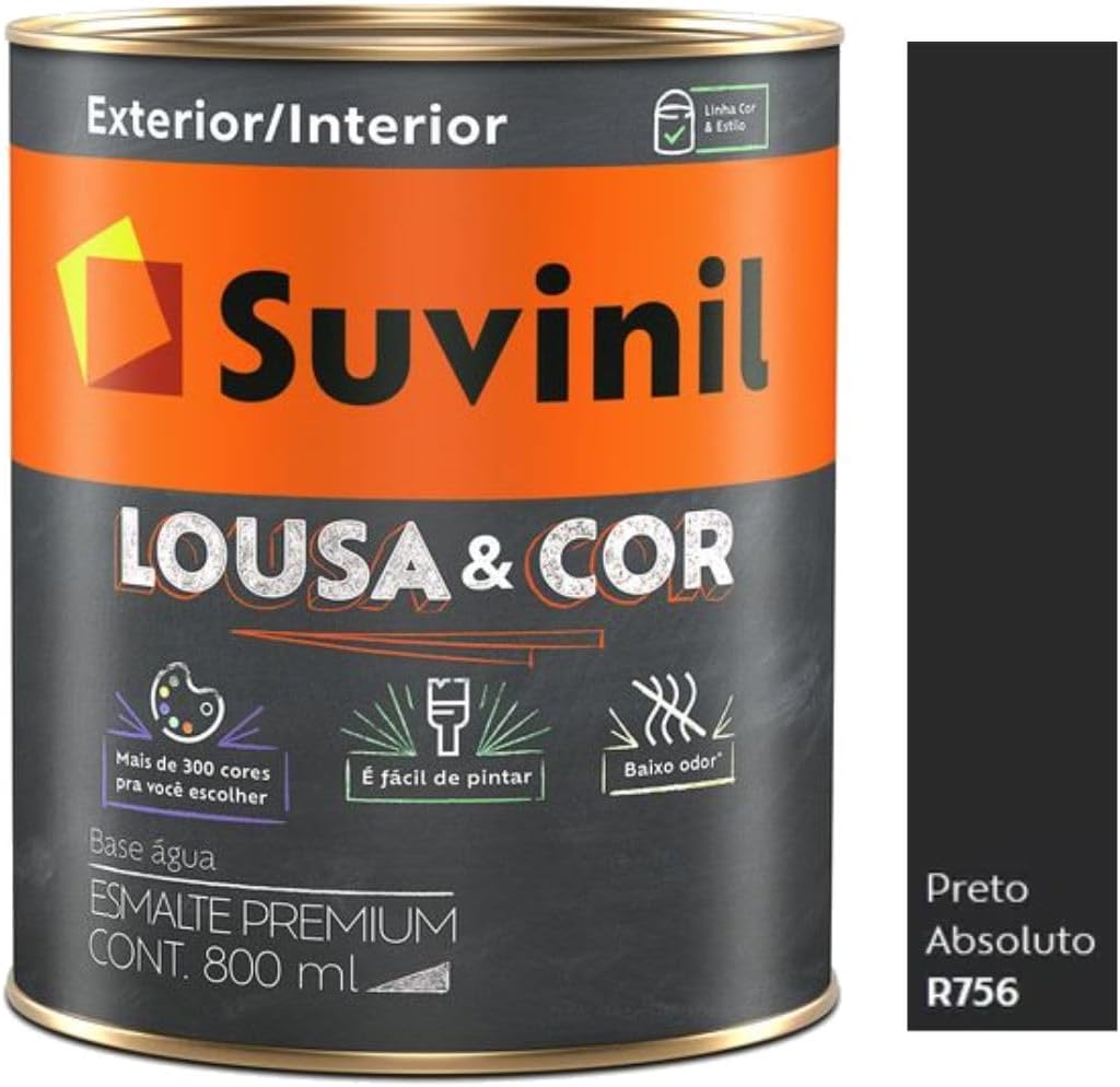 Tinta Lousa Suvinil 800ml (Preto, Verde e Escuridão)